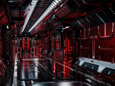 25 Sci-Fi 3D models - Interior Asset Pack Low-poly 3D model