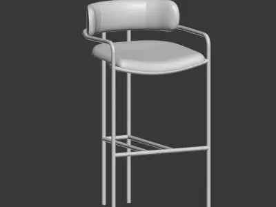 Lenox Velvet Bar and Counter Stools West Elm 3D model