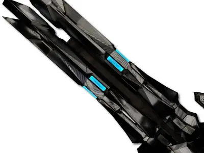 Plasma Laser Cannon Low-poly 3D model