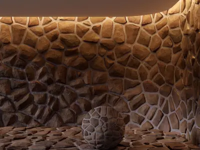 Field Stone 04 - PBR - 4K - PNG - Seamless Low-poly 3D model