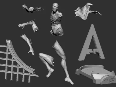 Spider-Man 2099 Statue 3D print model