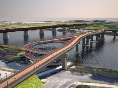 Context Bridges Austin Texas 3D model