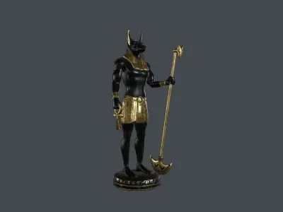 STUE-001 Anubis Statue 3D model