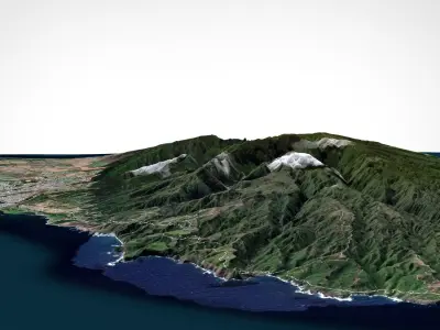 Mountain landscape West Maui Forest Reserve Hawai 3D model