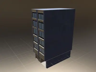 Low Poly Colombian Street House Low-poly 3D model