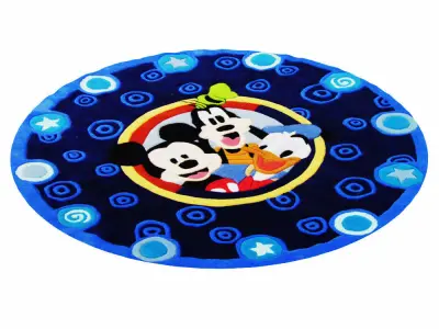 Round children rug  3D model