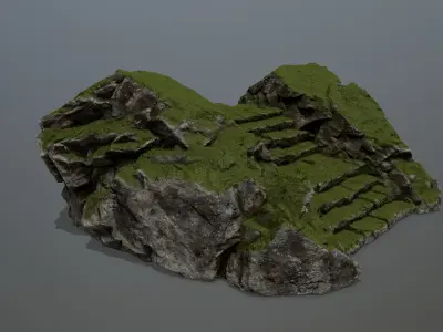 Rock  Gate Low-poly 3D model shop