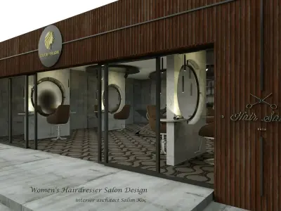 Women Hair Salon  3D model 3D model