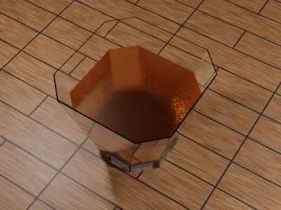 alcohol glass Low-poly 3D model