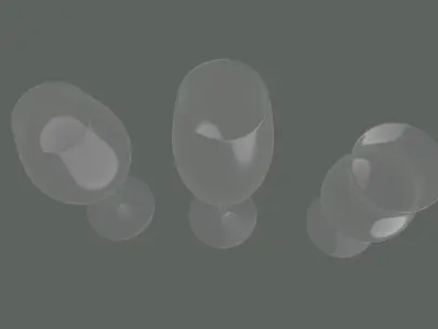 Champagne Glass 3D model