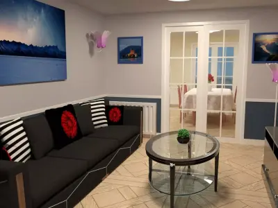 Fully Furnished Detached House 3D model