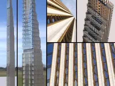 111 West 57th Street Skyscraper New York 3D model