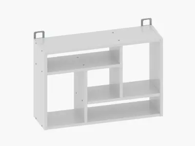 Collection of classic wood shelfs 3D model