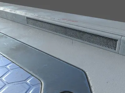 Sci Fi Floor Game Ready Lowpoly Low-poly 3D model