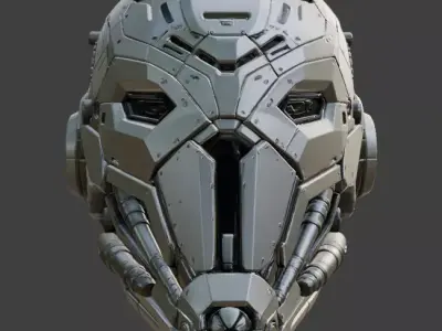 SciFi Helmet 3D model