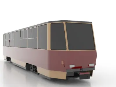 Tatra B6A2 Low Low-poly 3D model