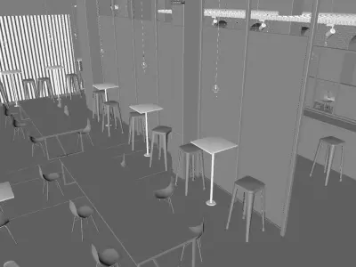 restaurant interior 3D model