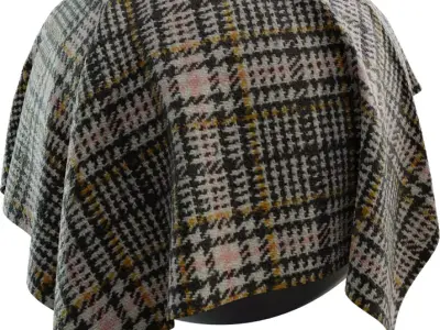 Glen Plaid Houndstooth Wool Texture PBR  Texture