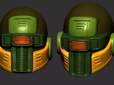 helmet high poly sculpt 3d printable ver 7 3D model 3D model 100