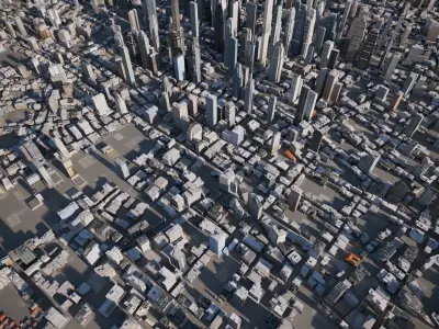 City 03 Low-poly 3D model