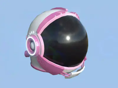 Astronaut Helmet 06 - Pink Female - Character Design Fashion Low-poly 3D model