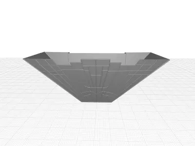 Charles Light Yellow Brown Flush Mounted Sconce 3D model