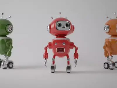 HOME ROBOT Low-poly 3D model