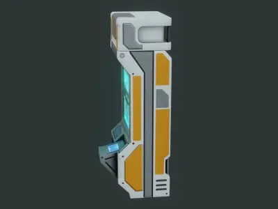 Sci-Fi Computer - Game Ready - PBR Low-poly 3D model buy