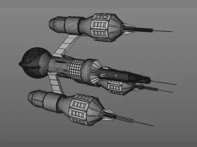 Blakes 7 Liberator 3D print model