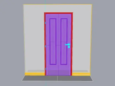 Wooden Door 3D model