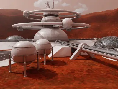 Mars Colony 4K PBR 3D model