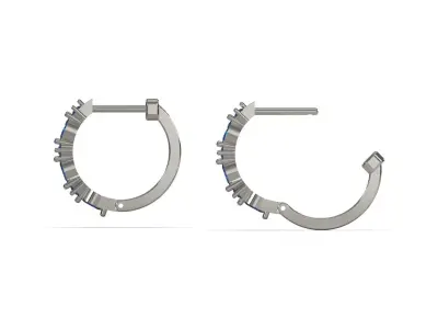 3D File Jewelry Hoop printable Earrings model je0164 3D print model