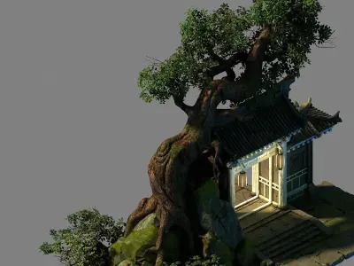 china Tree Architecture 3D model