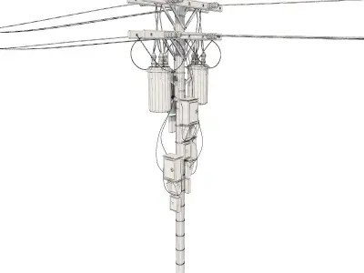 Telephone Pole 3D model buy