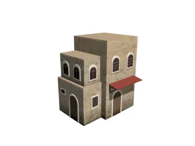 Middle Eastern Style Building - PBR Game Ready Low-poly 3D model order
