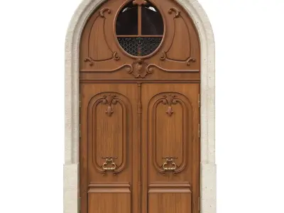 Entrance classic door 38 3D model