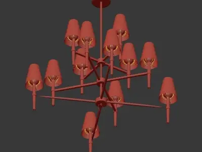 Ventana Three Tier Chandelier 3D model