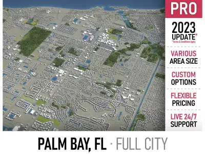 Palm Bay Low-poly 3D model