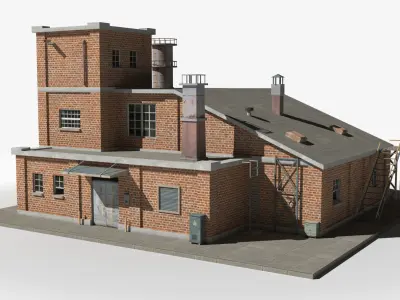 Factory xx30 Low-poly 3D model