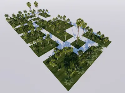 public park-Private Park Landscape 3D model