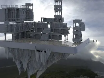 Floating Island 3D model