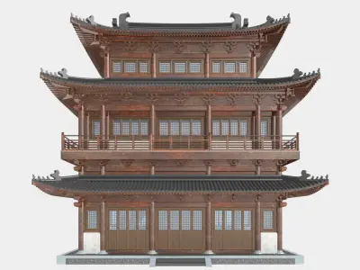 Temple Chinese Architecture 3Dmodels 3D model