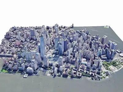 New York  city  Low-poly 3D model