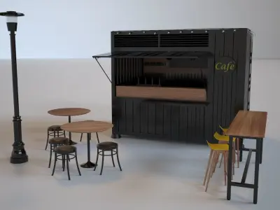 Container Cafe 3D model