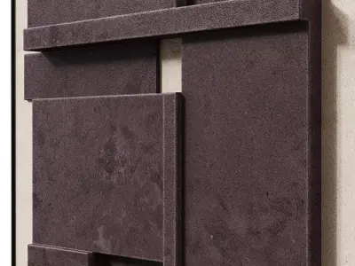 Geometric Canvas Wall Art 3D model