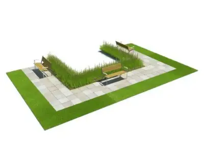 Outdoor Park Landscape 3D model