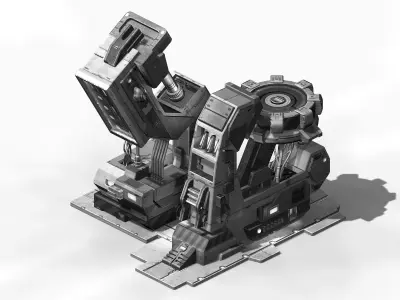Machinery - Spacecraft - Functional Objects 019 3D model