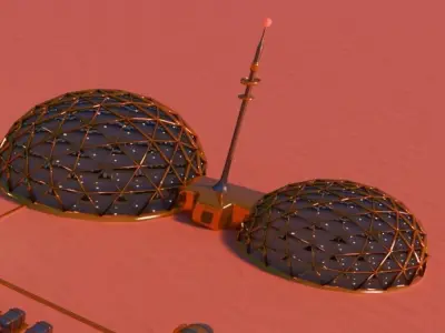 Mars colony 3D model