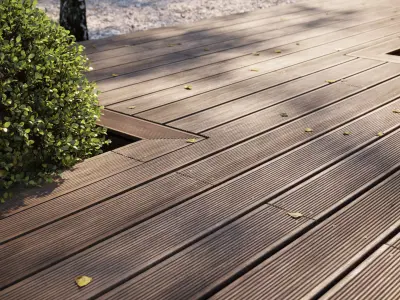 Dark oak decking texture 3D model