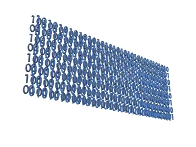 Binary 3D Style Background V2 002 3D model